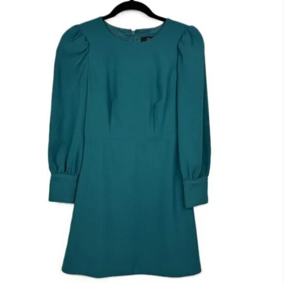 J. Crew Dresses & Skirts - J. Crew Jade Green Long Sleeve Crepe Dress Size 6